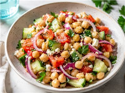 Colorful Summer Chickpea Salad