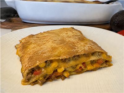 Sheet-Pan Ground Beef Quesadilla